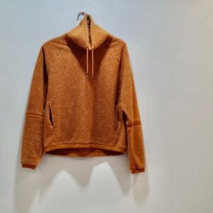 Nike Fleece Pullover Hoodie Brown High Neck Cozy Sweatshirt Size M